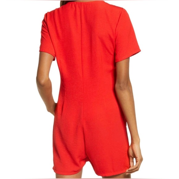 NWT Fraiche by J Short Sleeve Button Down Romper - Picture 3 of 12